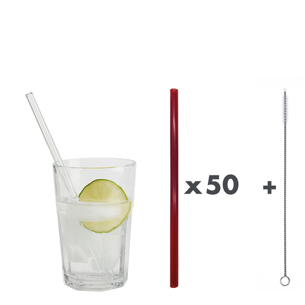Unser 20 cm langer Standard-Glastrinkhalm passt in jedes Trinkglas!
Im Set enthalten sind 50 Glastrinkhalme in Karminrot (20 cm, gerade) in einer sicheren Verpackung und eine Reinigungsbürste aus Nylon.
