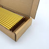 50 Glastrinkhalme in Gold (23 cm) + Reinigungsbürste ohne oder mit Gravur