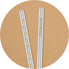 2 klare Glastrinkhalme (20 cm) mit Druck Herzen/Lieblingsmensch + Reinigungsbürste