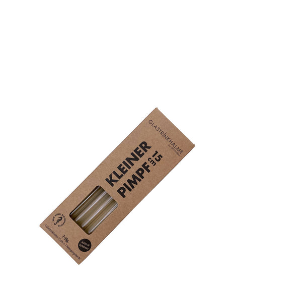 Mit 15 cm ist unser „kleiner Pimpf“ zwar der kleinste Trinkhalm, aber trotzdem vielseitig einsetzbar! Er eignet sich perfekt für kleine Gläser, Tumbler, Martini- oder Weingläser - oder auch zum Schlürfen einer leckeren Suppe! Im Set enthalten sind 6 klare Glastrinkhalme (15 cm, gerade) und eine Reinigungsbürste aus Nylon oder Baumwolle.