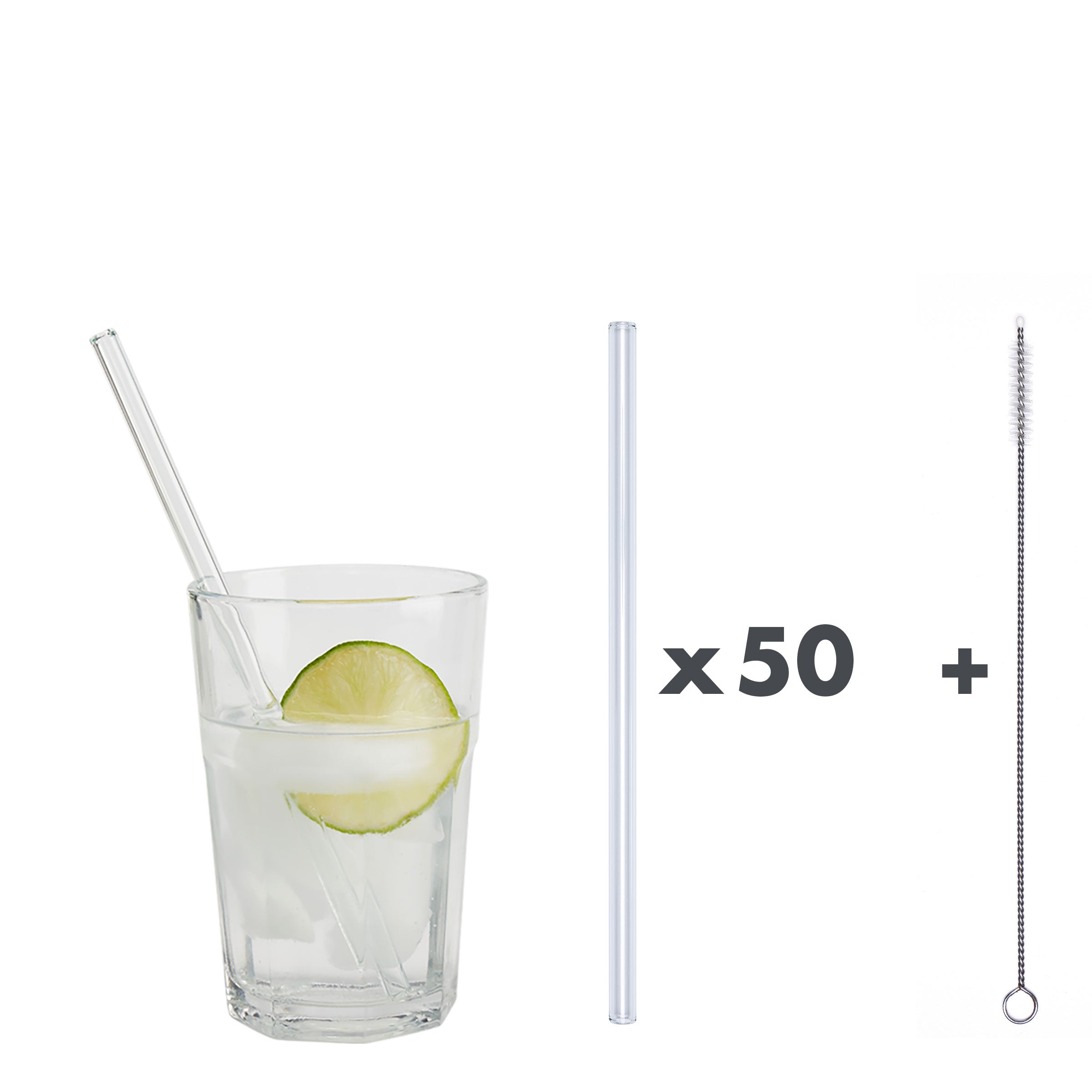Unser 20 cm langer Standard-Glastrinkhalm passt in jedes Trinkglas - ein echter „Tausendsassa“ also! Ob Longdrink, Saftschorle, Wasser oder Softdrink: der 20 cm lange Tausendsassa freut sich über jede Erfrischung! Im Set enthalten sind 50 klare Glastrinkhalme (20 cm, gerade) in einer sicheren Verpackung und eine Reinigungsbürste aus Nylon oder Baumwolle. Produktmaße Länge: 20 cm Durchmesser: 8 mm