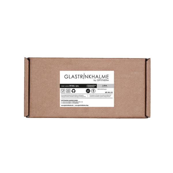 Unser 20 cm langer Standard-Glastrinkhalm passt in jedes Trinkglas - ein echter „Tausendsassa“ also! Ob Longdrink, Saftschorle, Wasser oder Softdrink: der 20 cm lange Tausendsassa freut sich über jede Erfrischung! Im Set enthalten sind 50 blaugrüne Glastrinkhalme (20 cm, gerade) in einer sicheren Verpackung und eine Reinigungsbürste aus Nylon oder Baumwolle. Produktmaße Länge: 20 cm Durchmesser: 8 mm