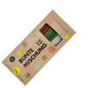 10 farbige (2 x Rosa, 2x Blaugrün, 2x Light-Amber, 2x Grau, 2 x Grün) Glastrinkhalme Bunte Mischung (23 cm mit Knick) + Reinigungsbürste