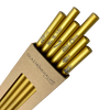 6 Gold Glastrinkhalme mit Gravur (20 cm) "Weihnachtliche Motive" + Reinigungsbürste