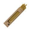 6 Gold Glastrinkhalme mit Gravur (20 cm) "Weihnachtliche Motive" + Reinigungsbürste