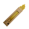 6 goldene Glastrinkhalme mit Gravur (20 cm) "Schneeflocken" + Reinigungsbürste