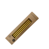 6 goldene Glastrinkhalme mit Gravur (20 cm) "Sterne gerade" + Reinigungsbürste