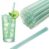 50 Glastrinkhalme in Mint (20 cm) + Reinigungsbürste ohne oder mit Gravur