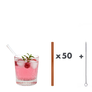 Mit 15 cm ist unser „kleiner Pimpf“ zwar der kleinste Trinkhalm, aber trotzdem vielseitig einsetzbar! Er eignet sich perfekt für kleine Gläser, Tumbler, Martini- oder Weingläser - oder auch zum Schlürfen einer leckeren Suppe!  Im Set enthalten sind 50 amber Glastrinkhalme (15 cm, gerade) in einer sicheren Verpackung und eine Reinigungsbürste aus Nylon oder Baumwolle.  Produktmaße Länge: 15 cm  Durchmesser: 8 mm