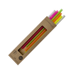 6 Neon Glastrinkhalme mit Gravur (20 cm) "Weihnachtliche Motive" + Reinigungsbürste