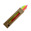 6 farblich sortierte (Neon, Klar) Glastrinkhalme "Neon-Weihnachten" mit Gravur (20 cm) "Schneeflocken" + Reinigungsbürste