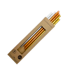 6 farblich sortierte (Silber, Gold, Kupfer) Glastrinkhalme  mit Gravur (20 cm) "Sterne versetzt" + Reinigungsbürste